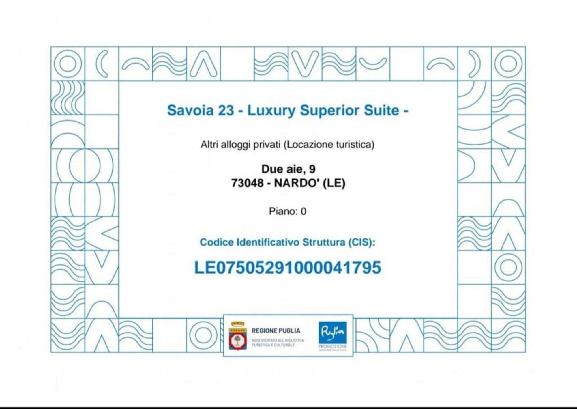 Savoia23 Acomodação com café da manhã Nardò Exterior foto